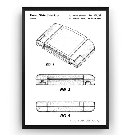 N64 Cartridge 1996 Patent Print - Magic Posters