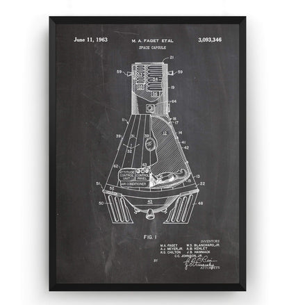 NASA Space Capsule Patent Print - Magic Posters