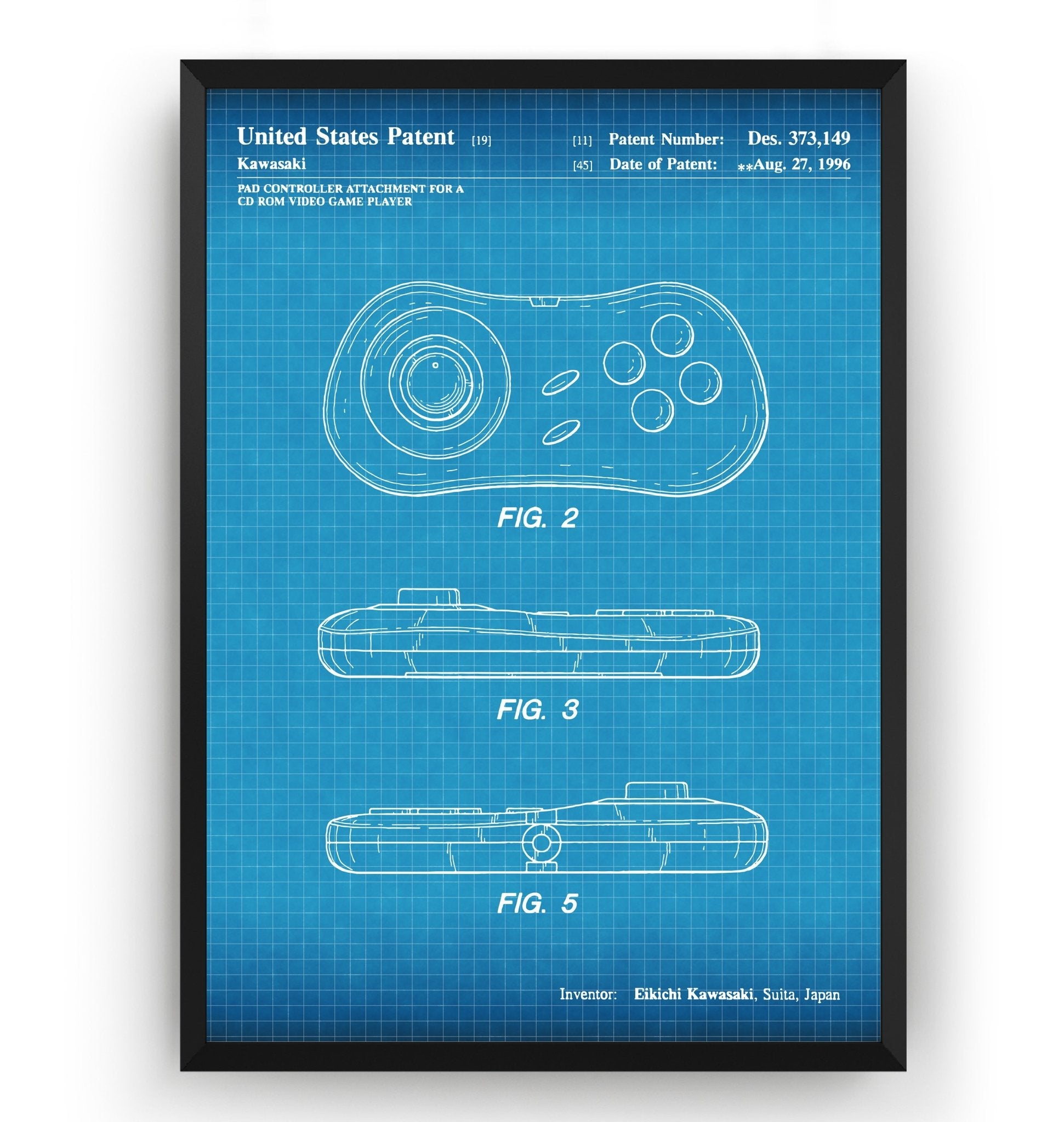 Neo Geo CD Pad Controller 1996 Patent Print - Magic Posters