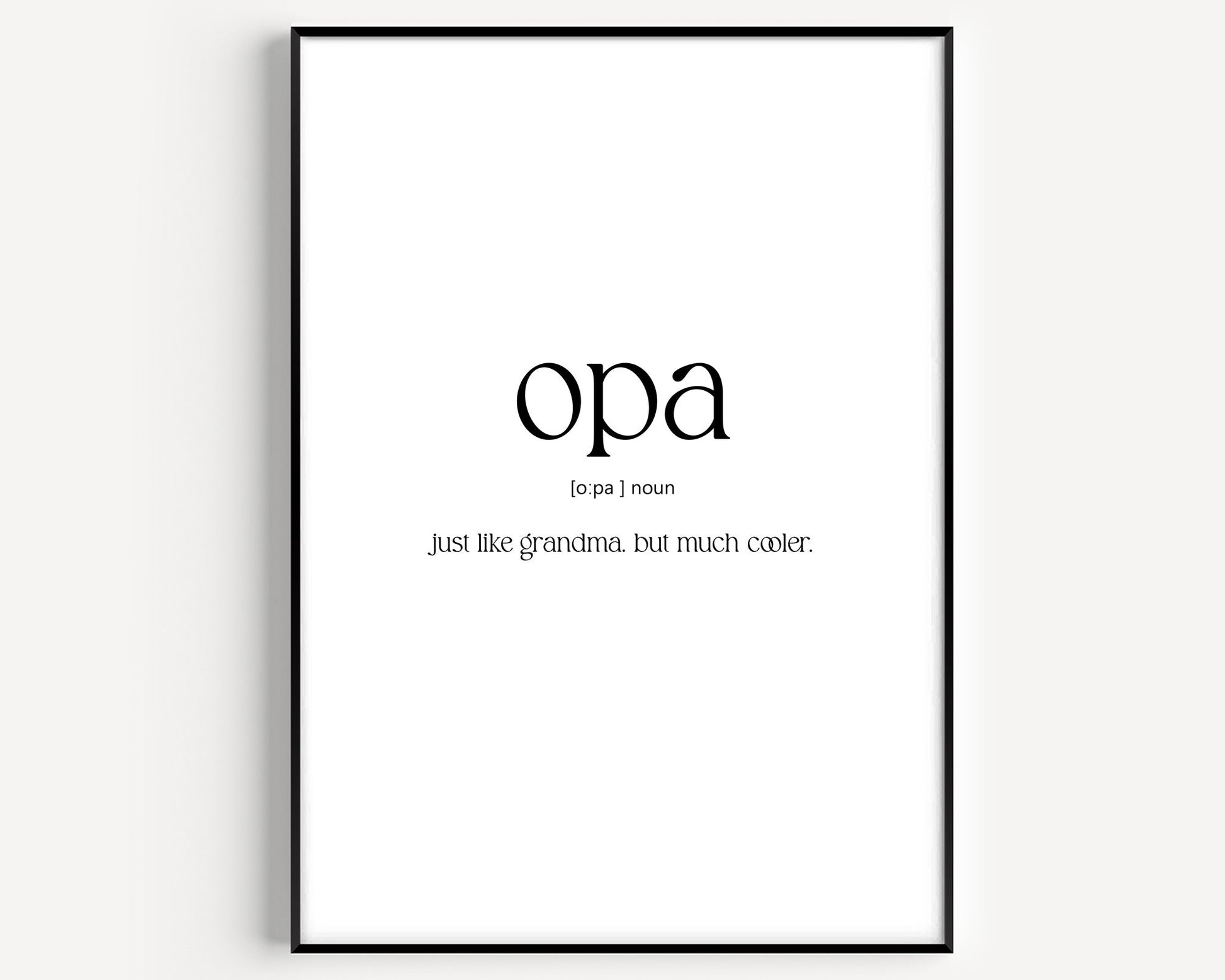 Opa Definition Print - Magic Posters