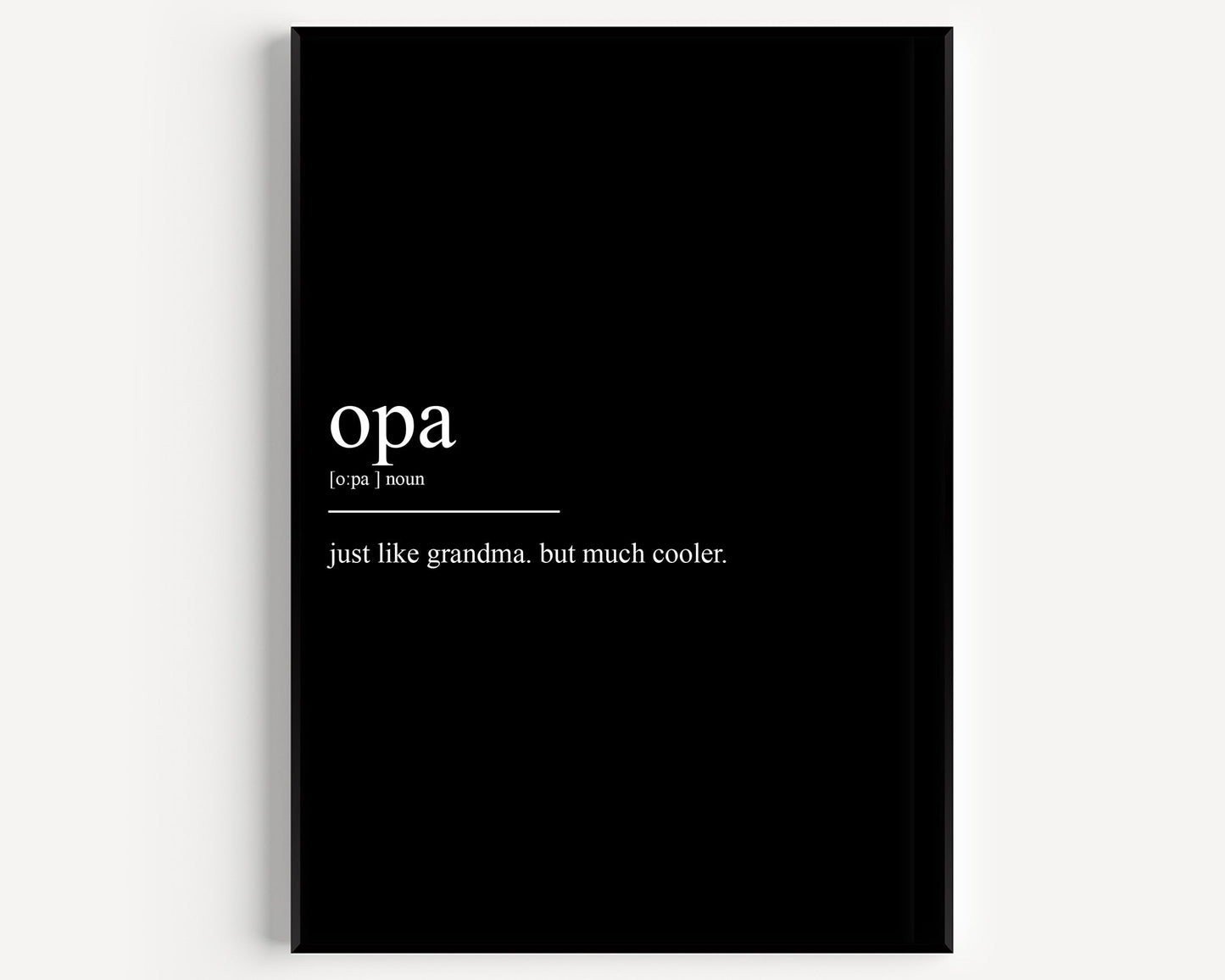 Opa Definition Print - Magic Posters