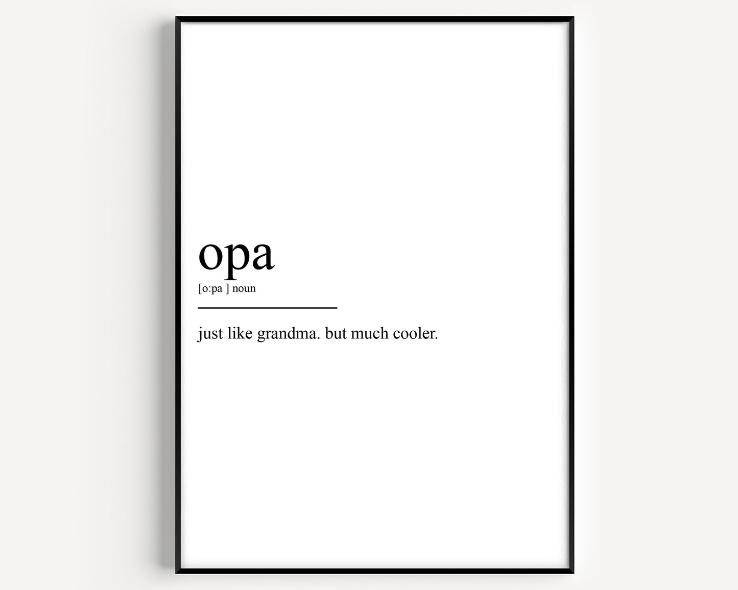 Opa Definition Print - Magic Posters