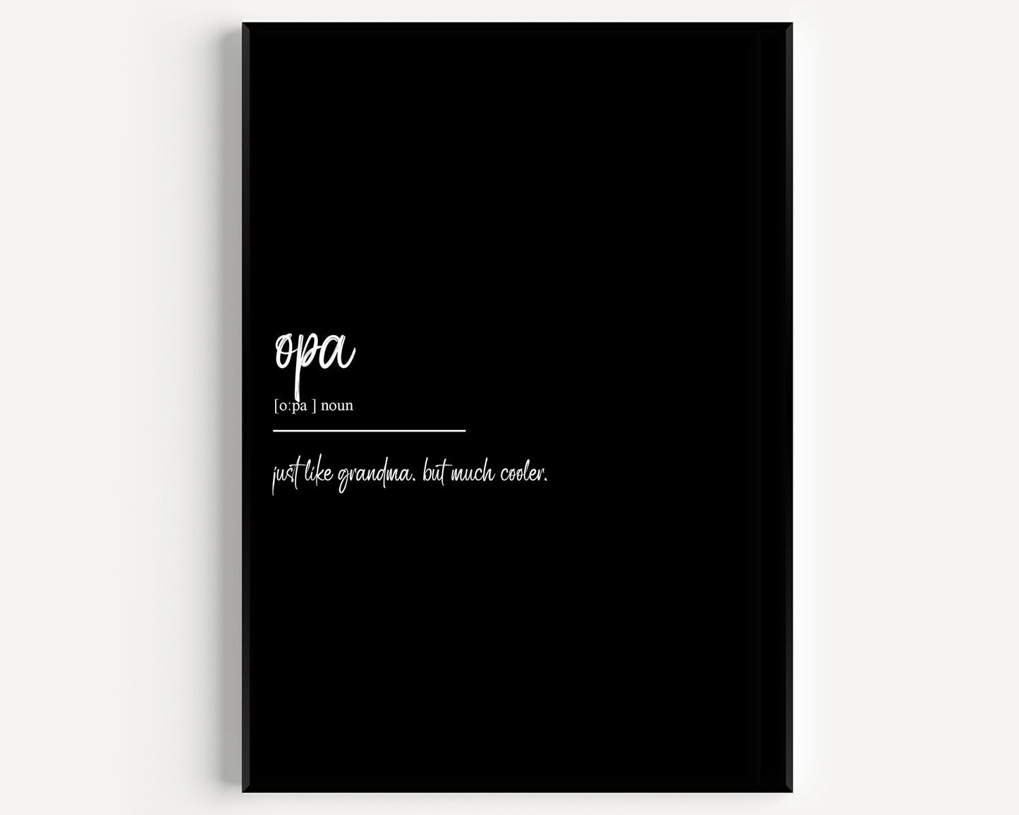 Opa Definition Print - Magic Posters