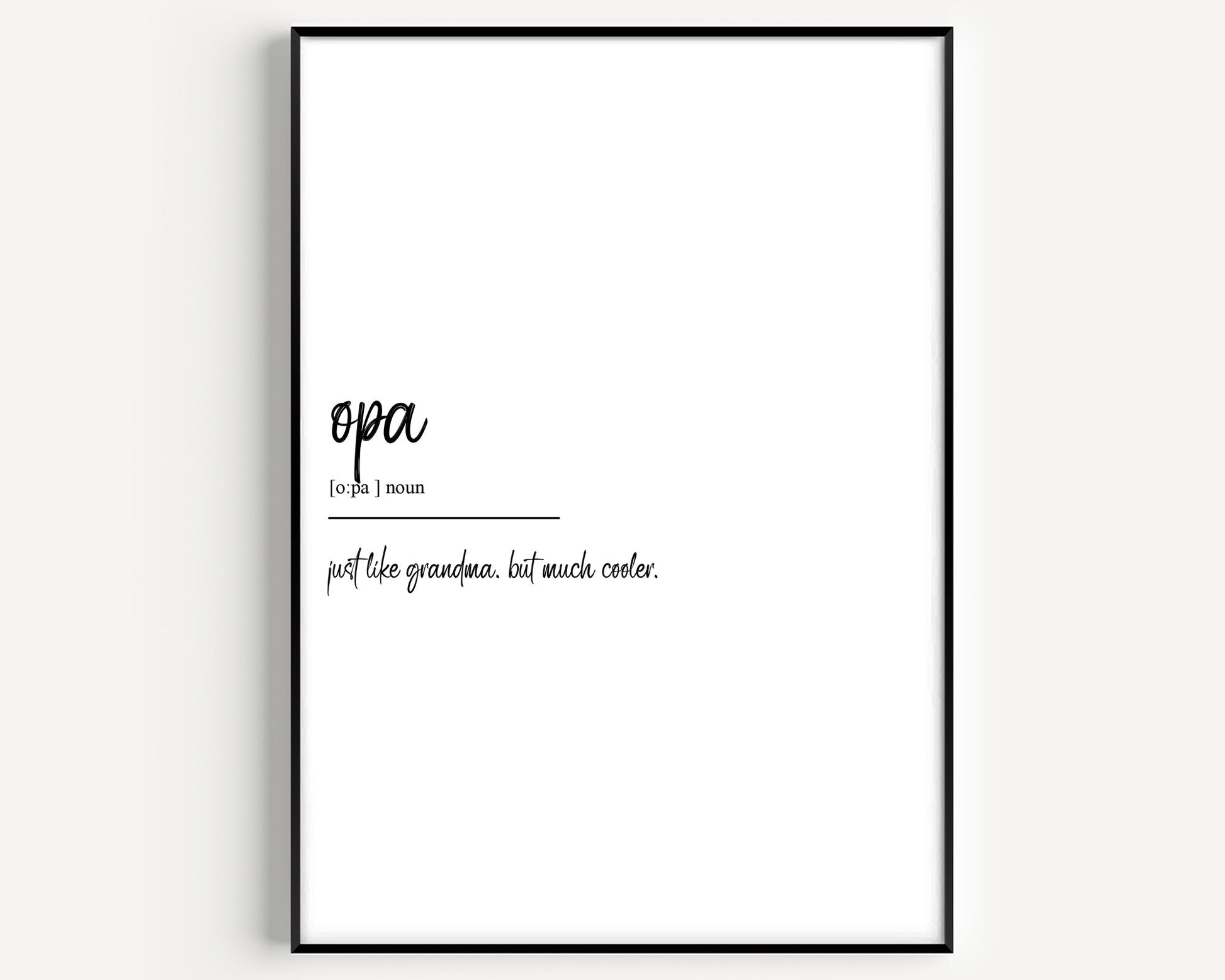 Opa Definition Print - Magic Posters