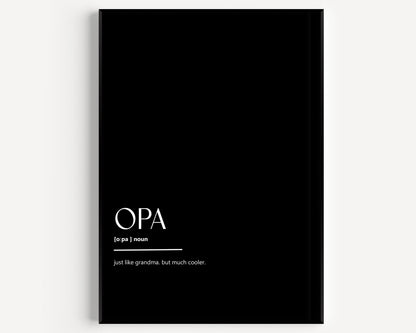 Opa Definition Print - Magic Posters