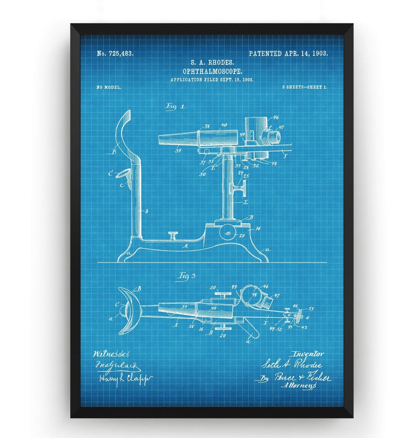 Ophthalmoscope 1903 Patent Print - Magic Posters