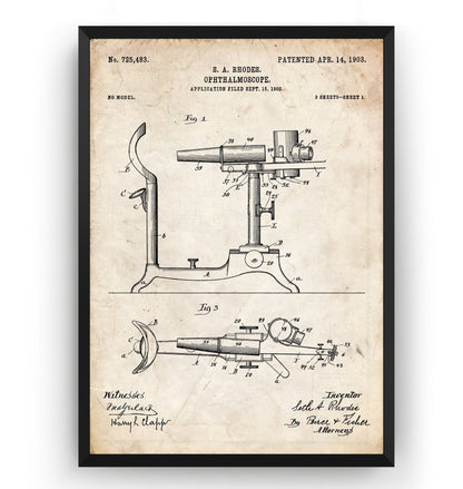 Ophthalmoscope 1903 Patent Print - Magic Posters