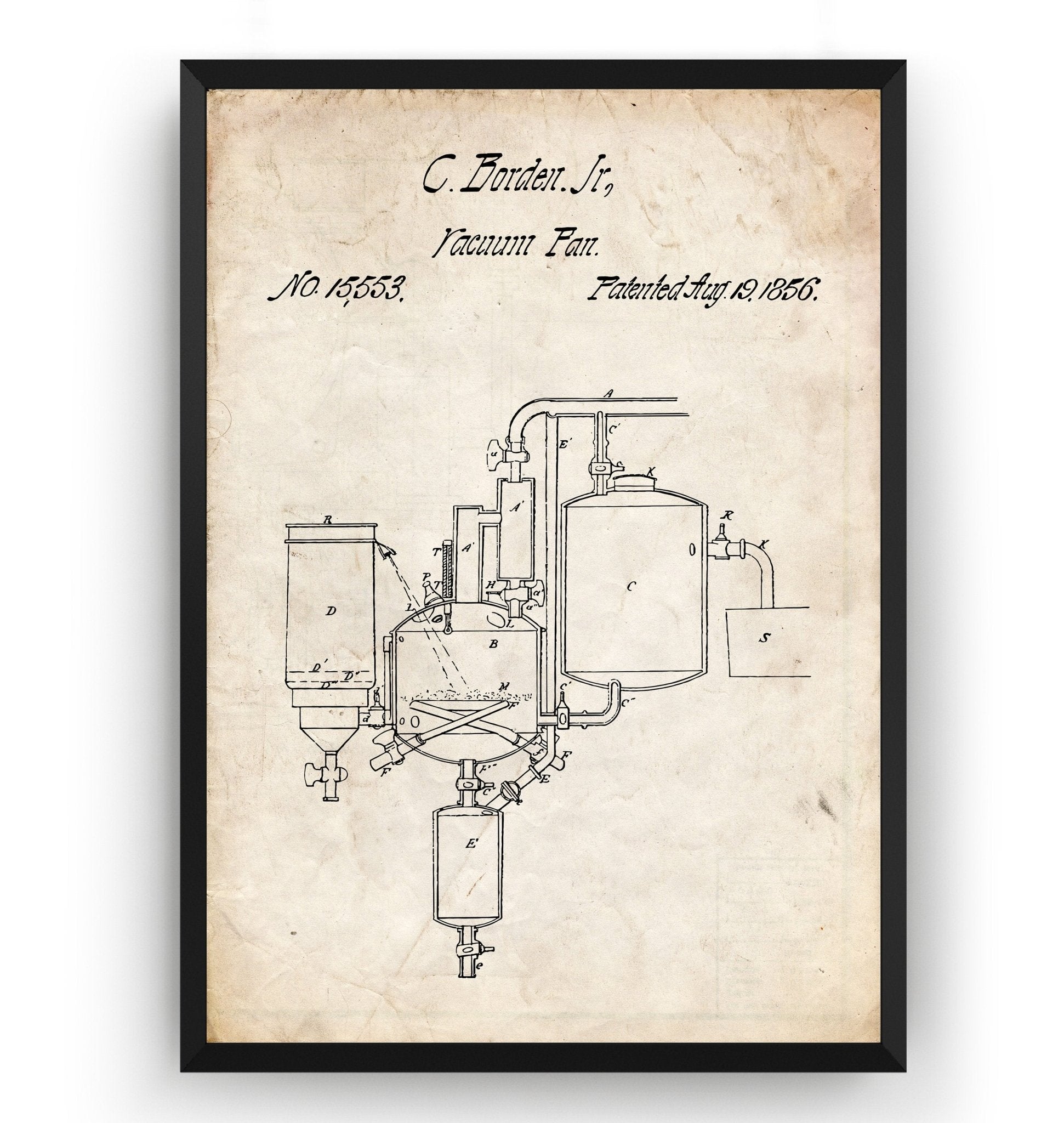 Pasteurized Milk 1856 Patent Print - Magic Posters