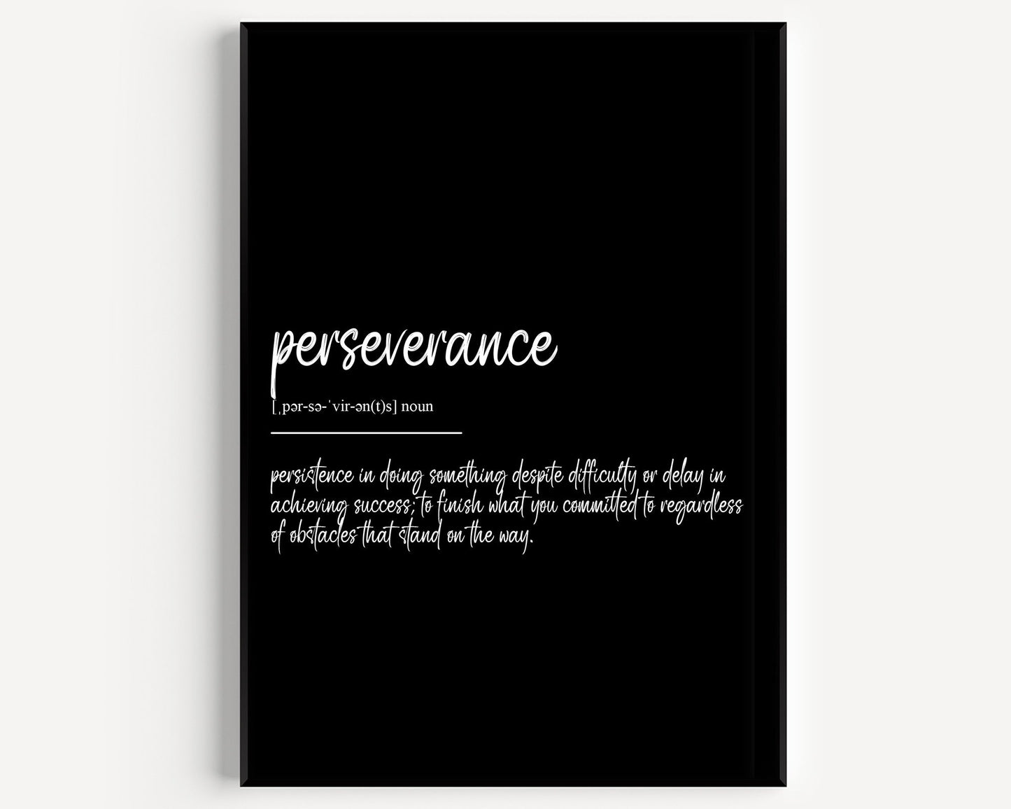 Perseverance Definition Print - Magic Posters