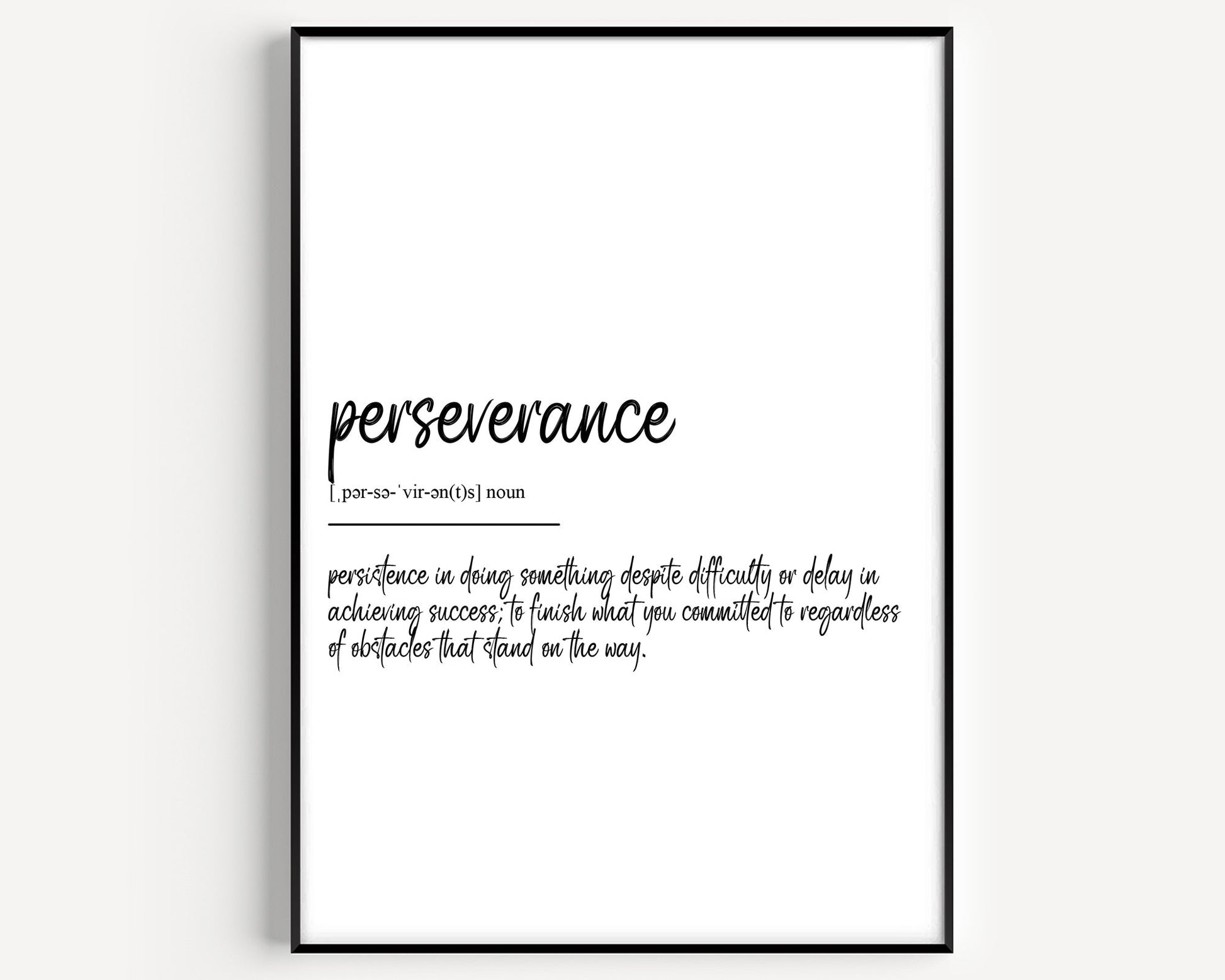 Perseverance Definition Print - Magic Posters