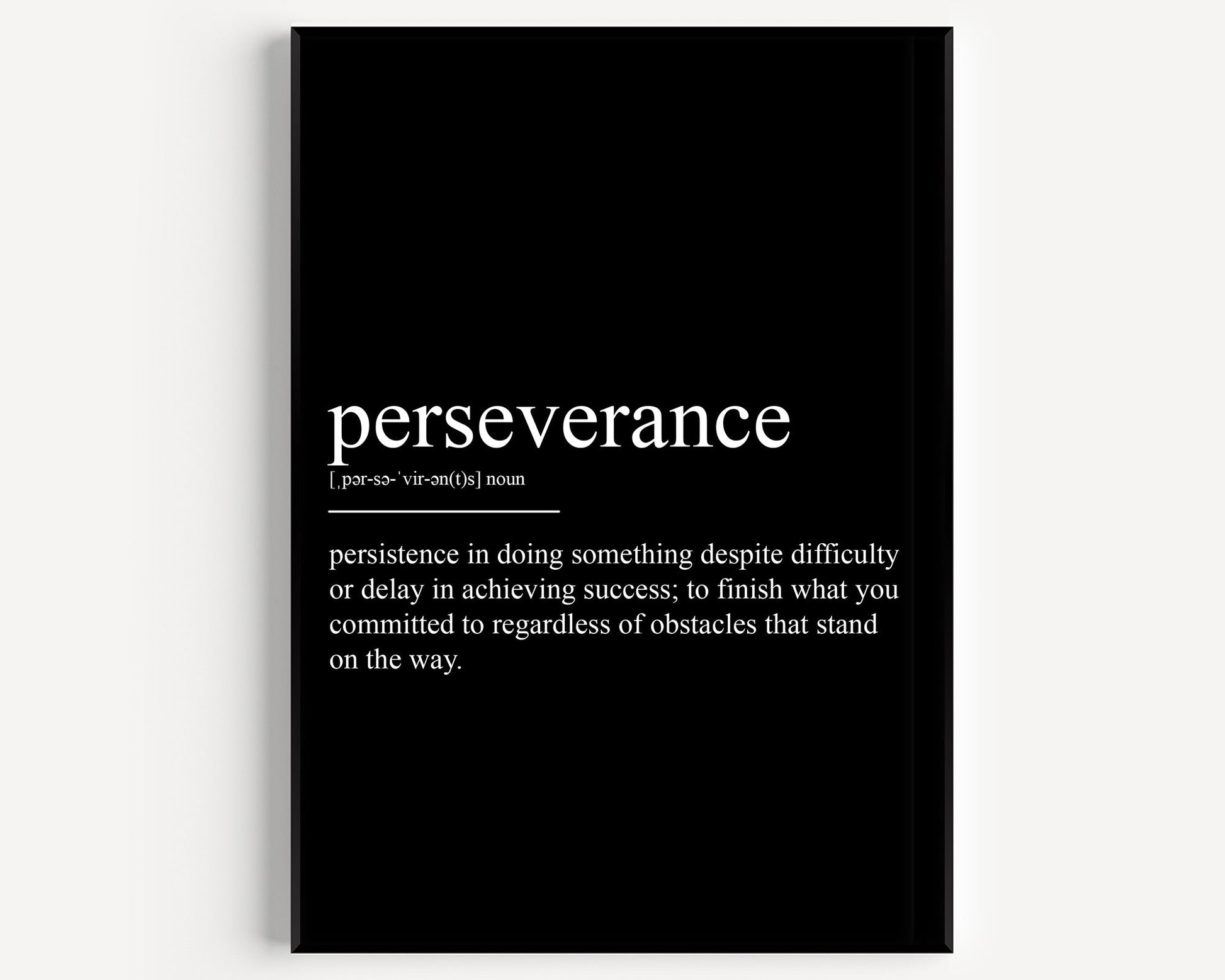 Perseverance Definition Print - Magic Posters