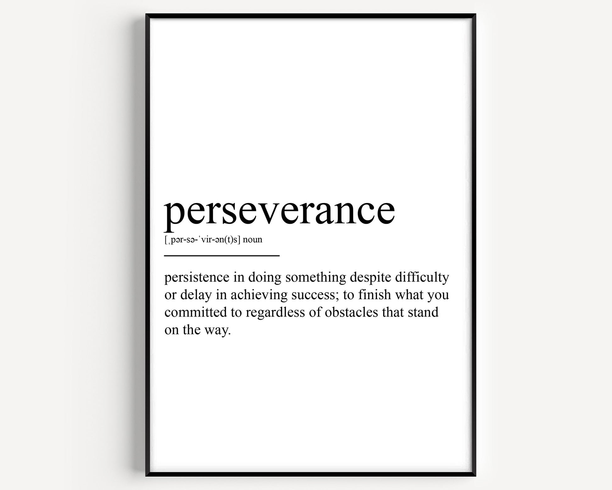 Perseverance Definition Print - Magic Posters