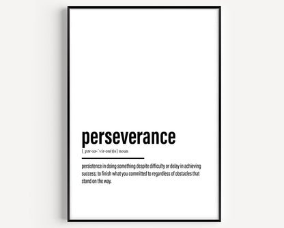 Perseverance Definition Print - Magic Posters