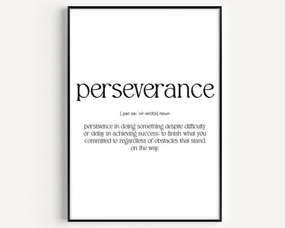 Perseverance Definition Print - Magic Posters