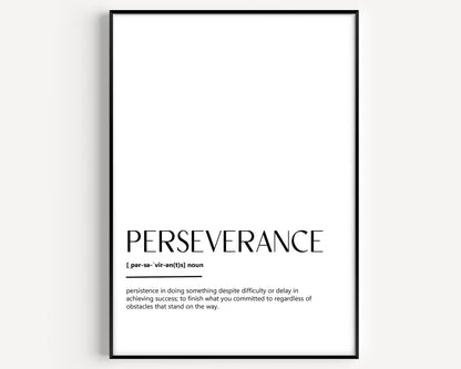 Perseverance Definition Print - Magic Posters