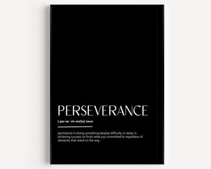 Perseverance Definition Print - Magic Posters