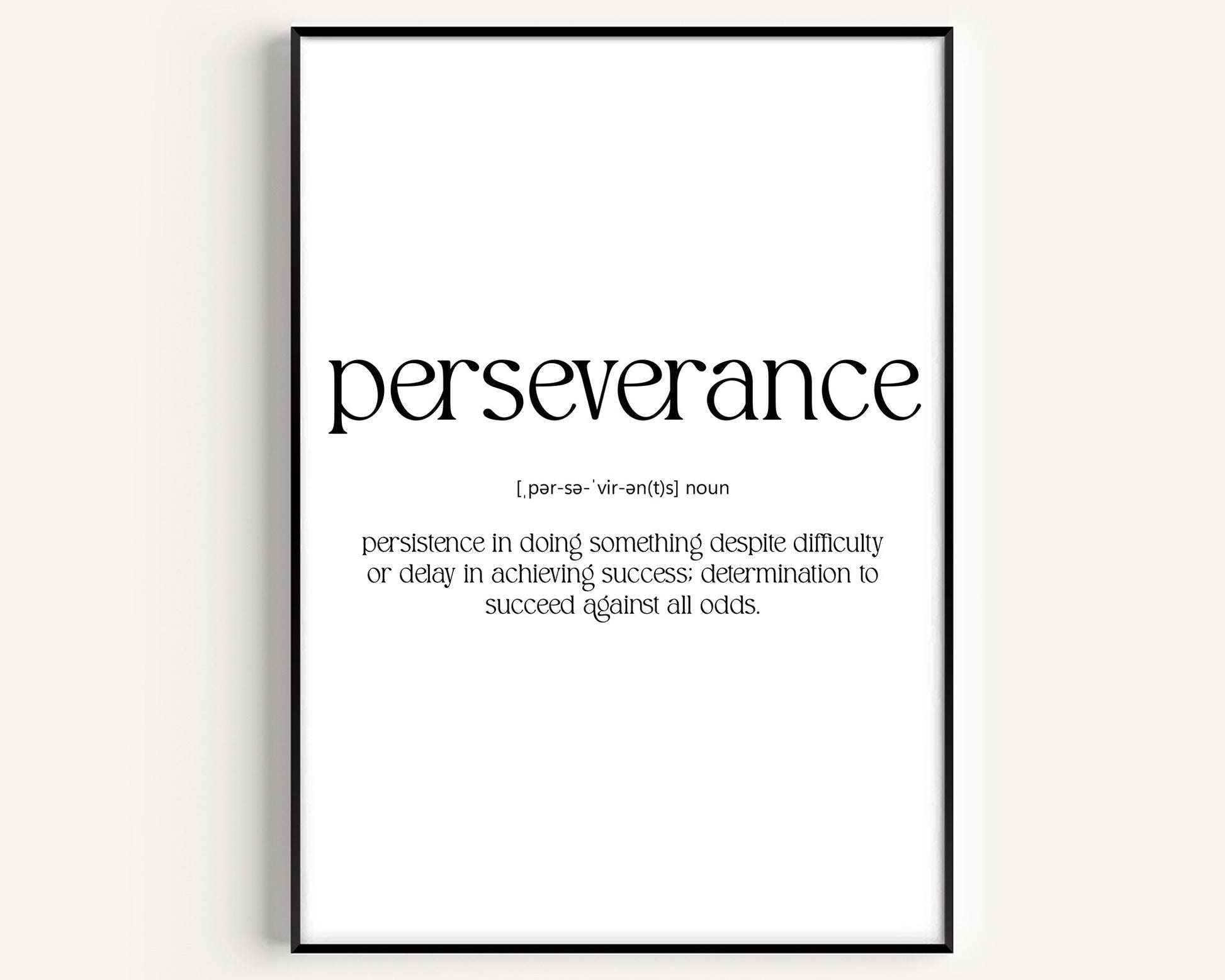 Perseverance Definition Print V2 - Magic Posters