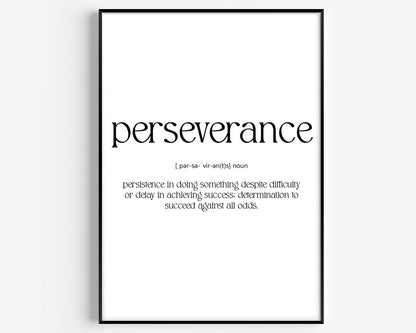 Perseverance Definition Print V2 - Magic Posters