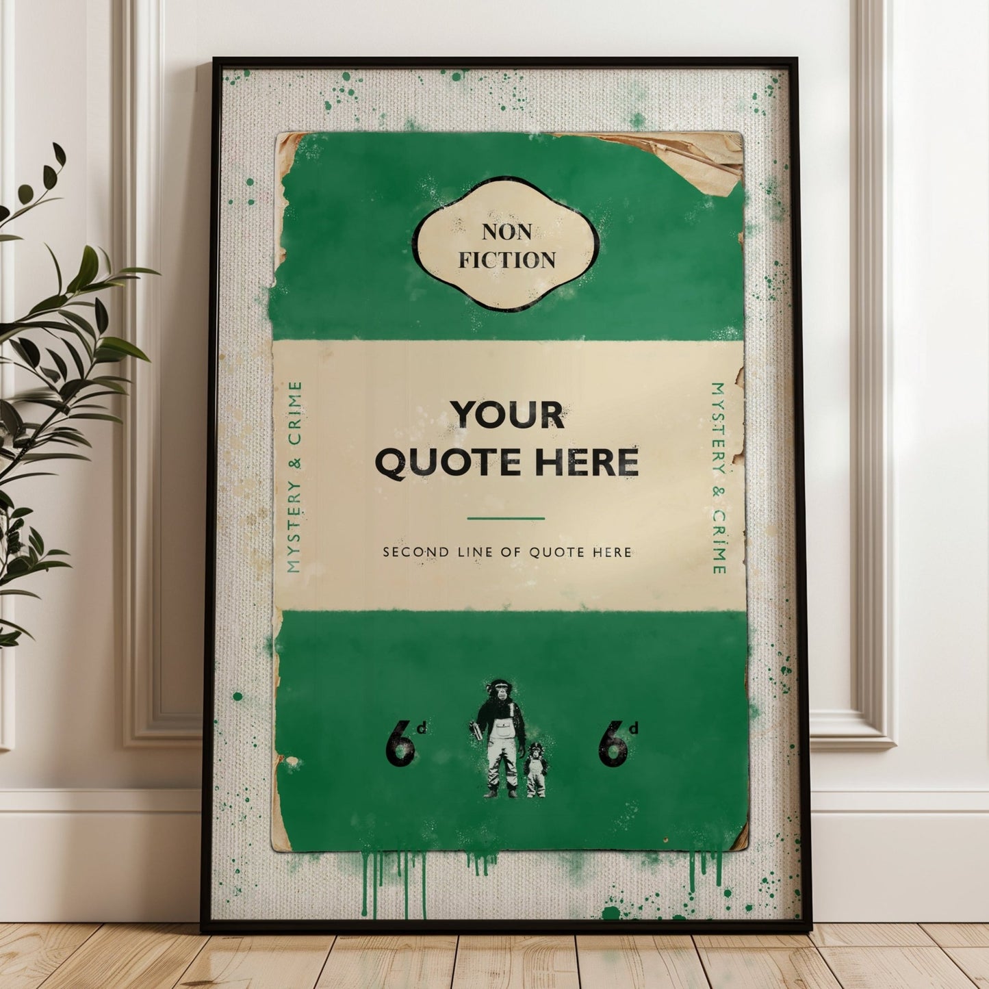 Personalised Book Cover Art Print (Green) - Magic Posters