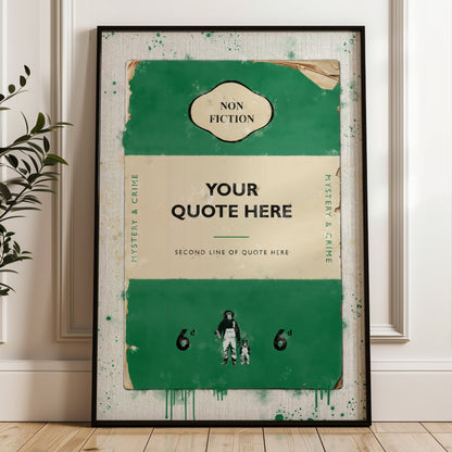 Personalised Book Cover Art Print (Green) - Magic Posters