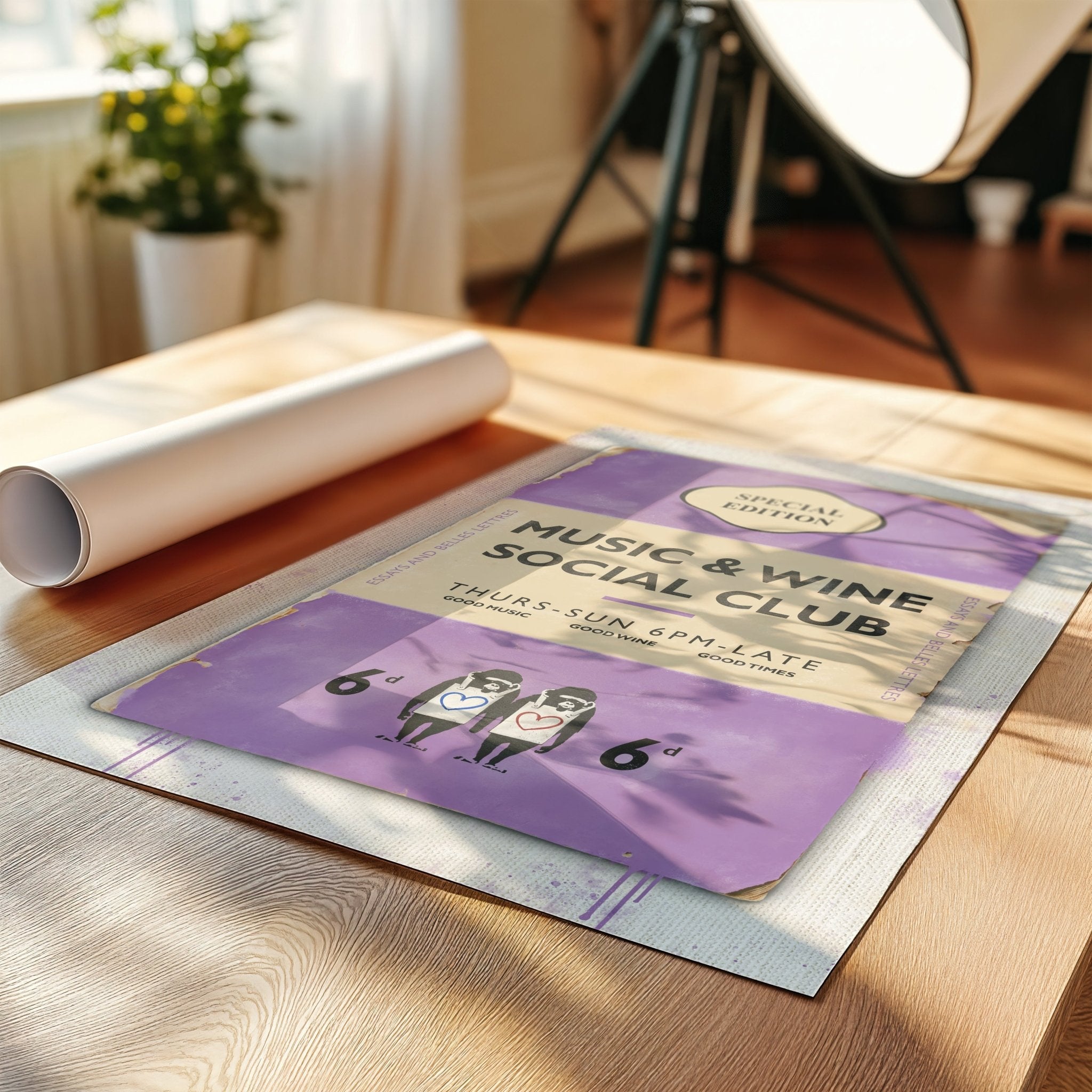 Personalised Book Cover Art Print (New Purple) - Magic Posters