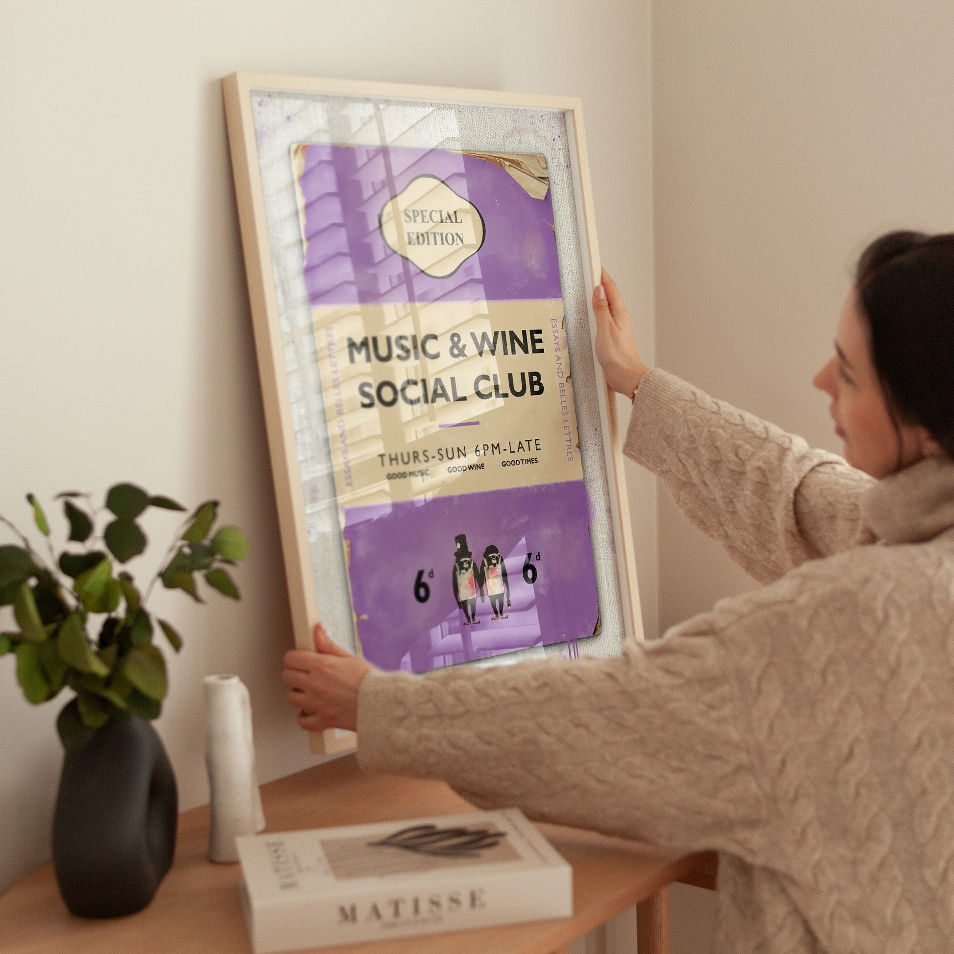 Personalised Book Cover Art Print (New Purple) - Magic Posters