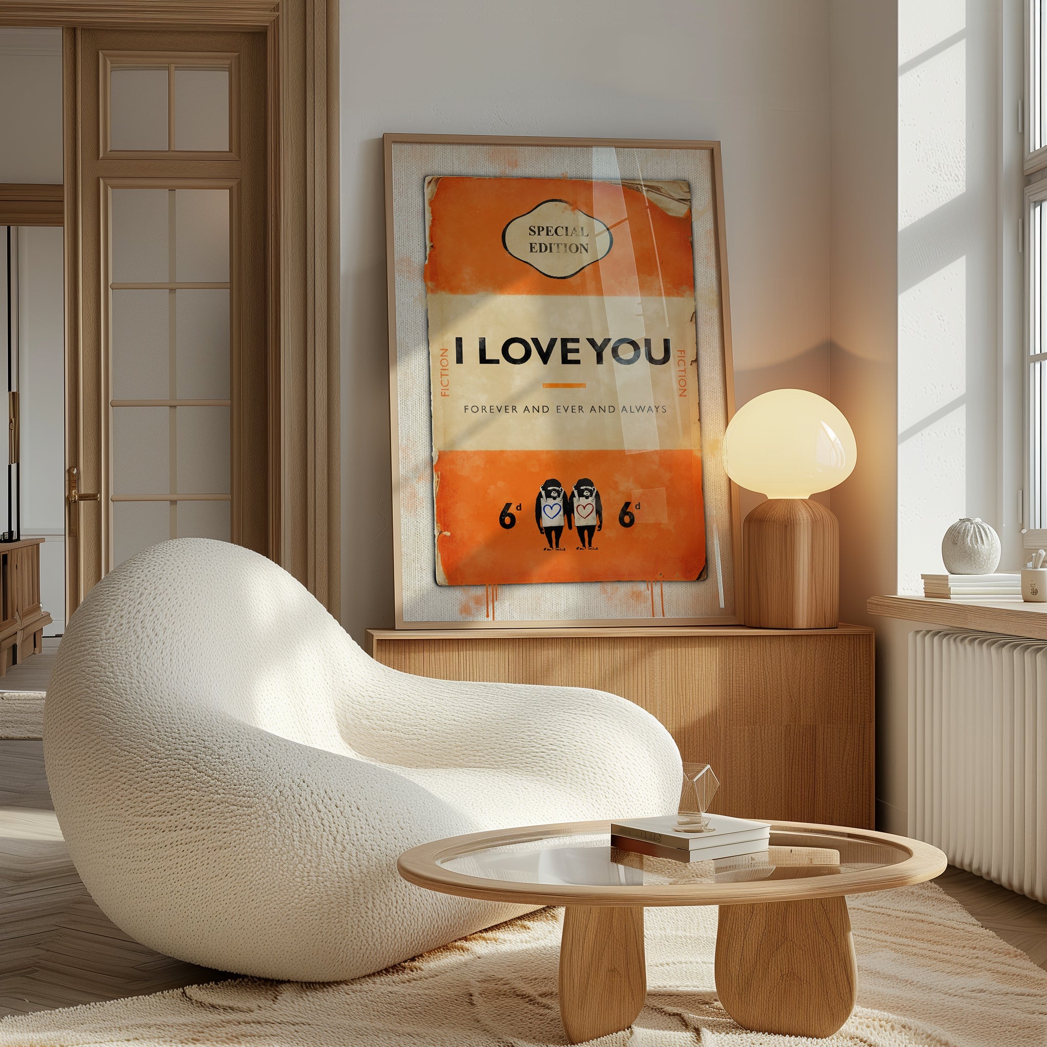 Personalised Book Cover Art Print (Orange) - Magic Posters