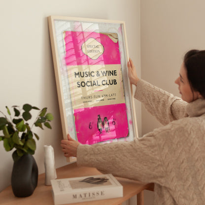 Personalised Book Cover Art Print (Pink) - Magic Posters