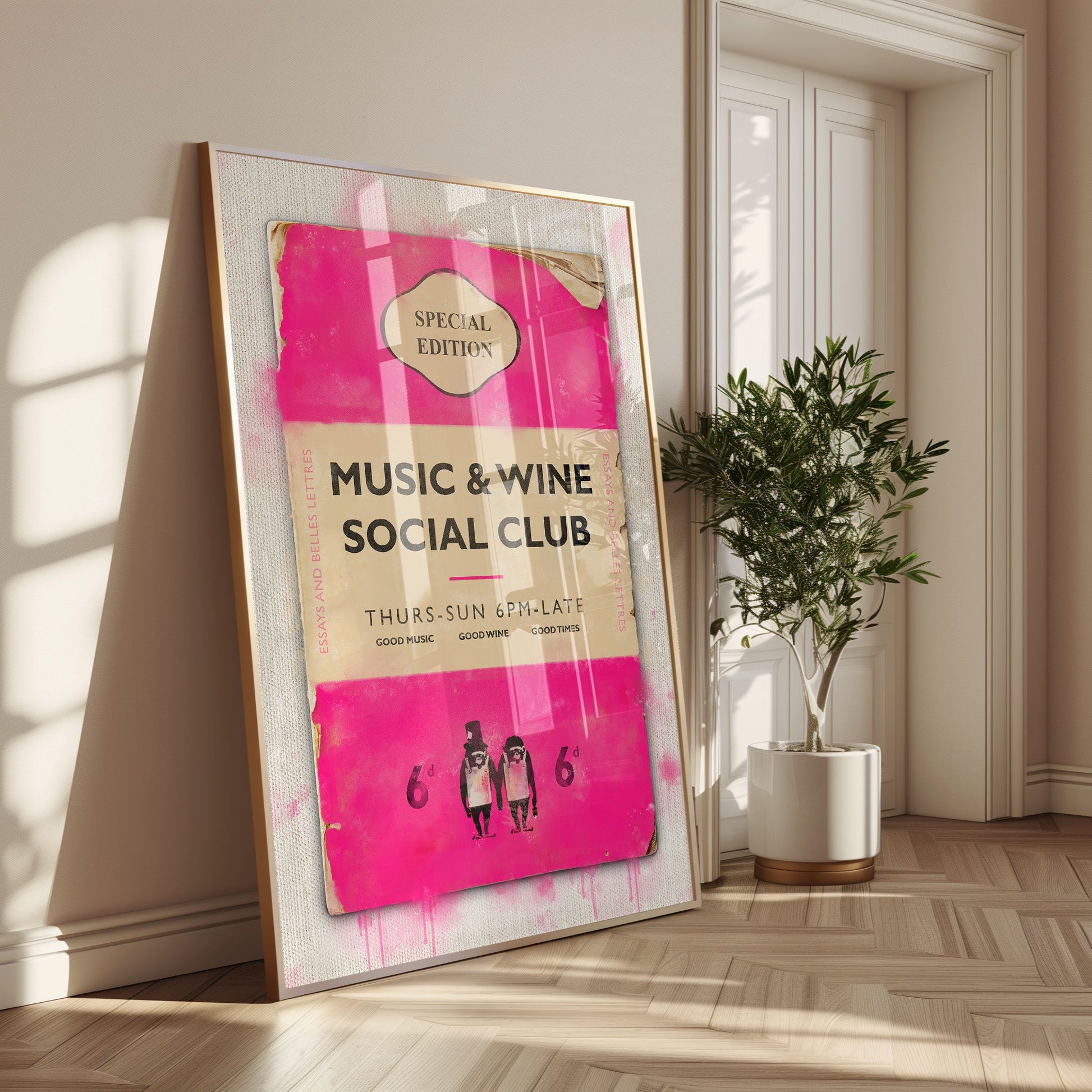 Personalised Book Cover Art Print (Pink) - Magic Posters