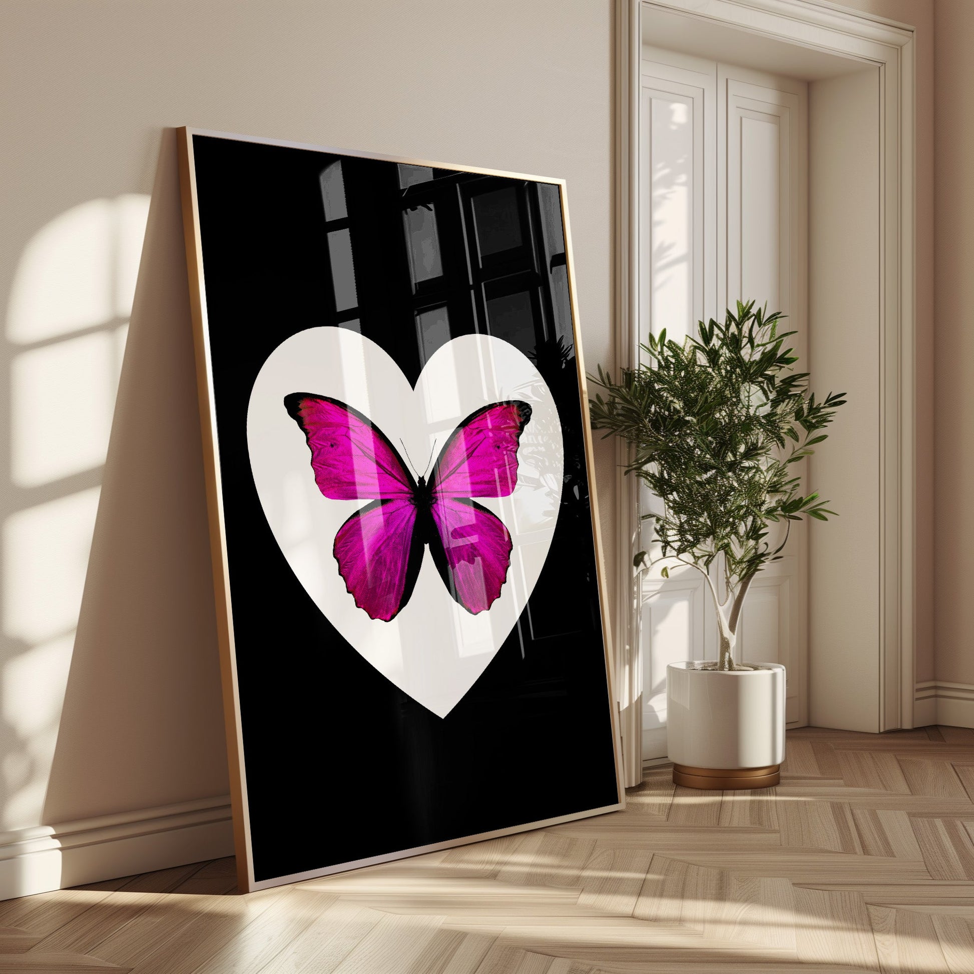 Personalised Butterfly Heart Print - Magic Posters