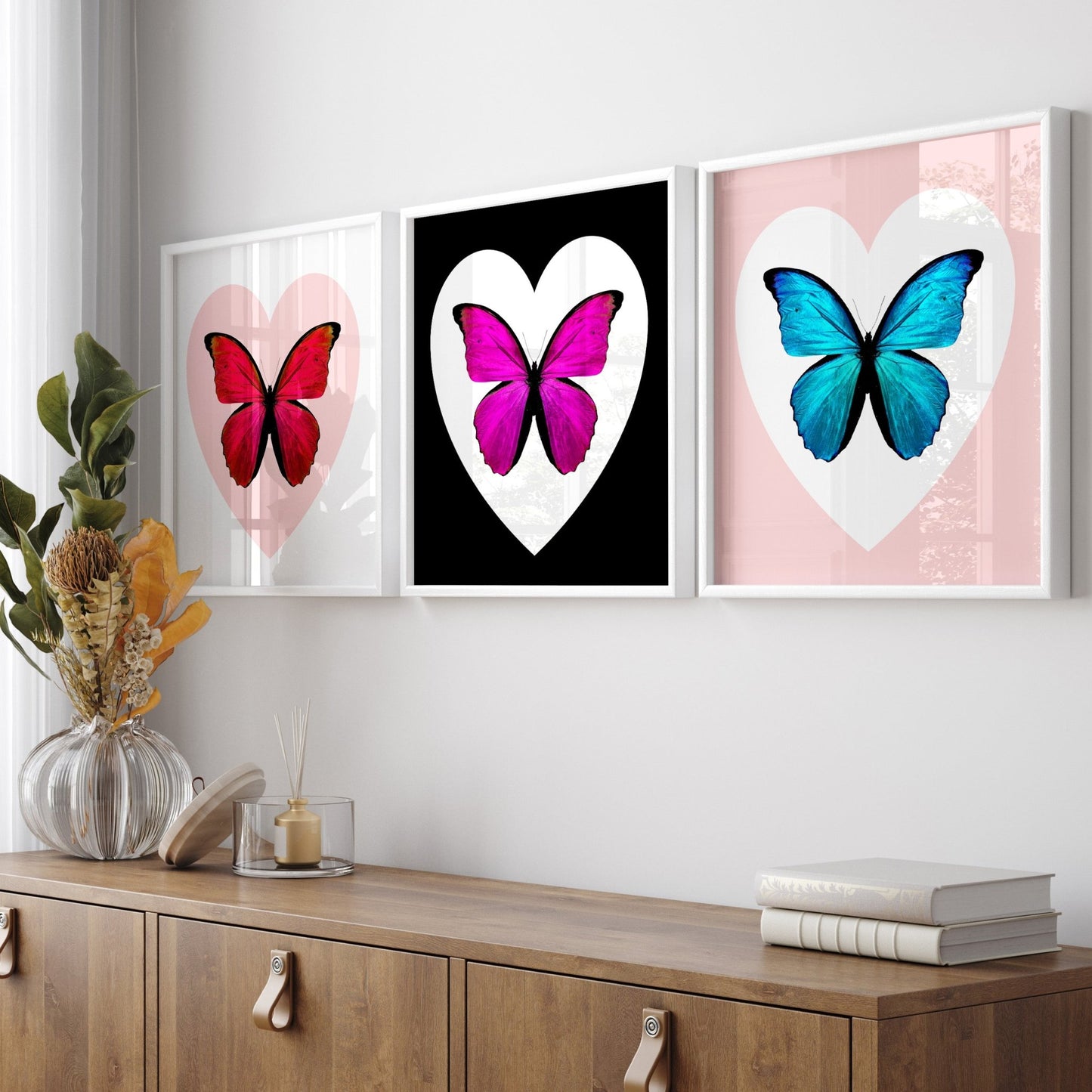 Personalised Butterfly Heart Print - Magic Posters