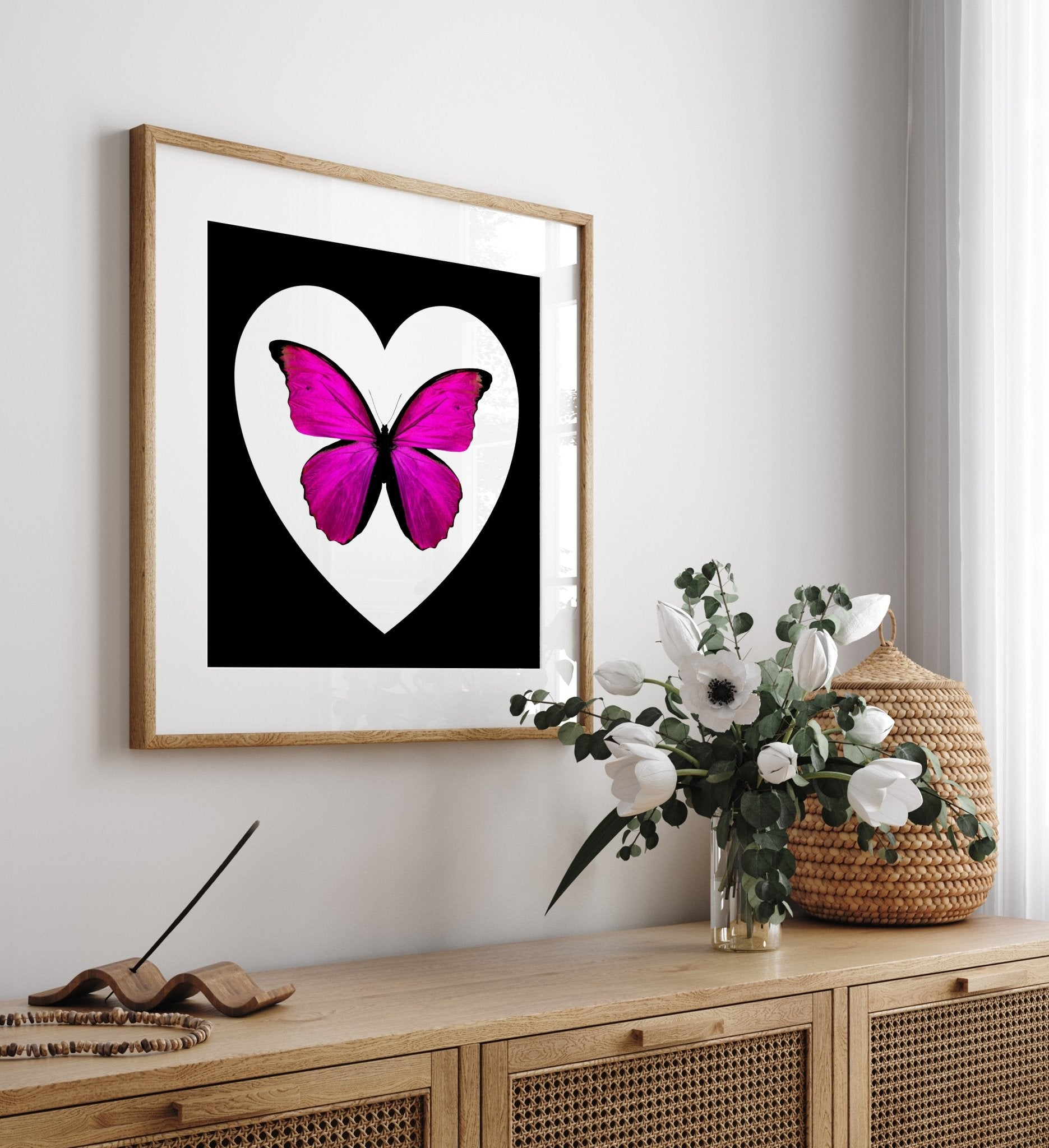 Personalised Butterfly Heart Print - Magic Posters