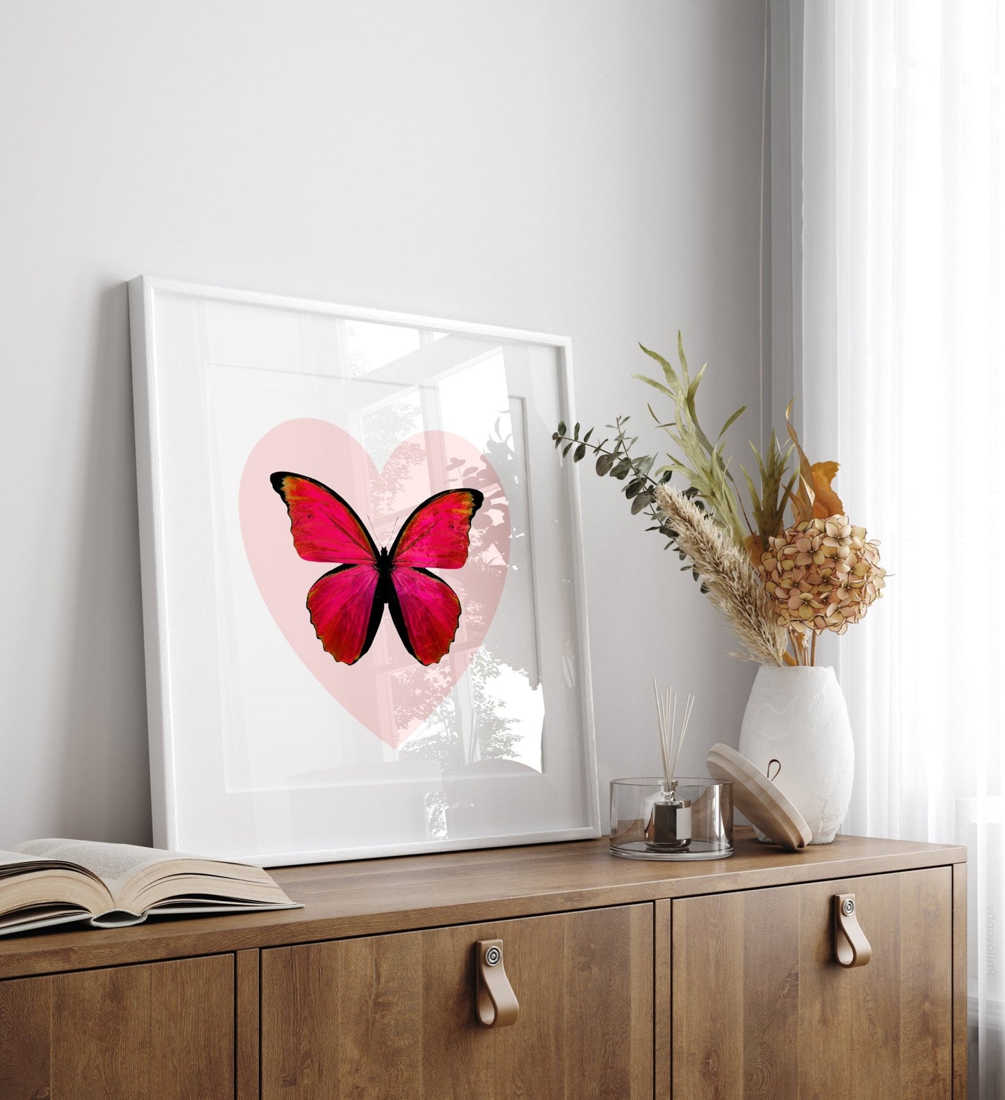 Personalised Butterfly Heart Print - Magic Posters