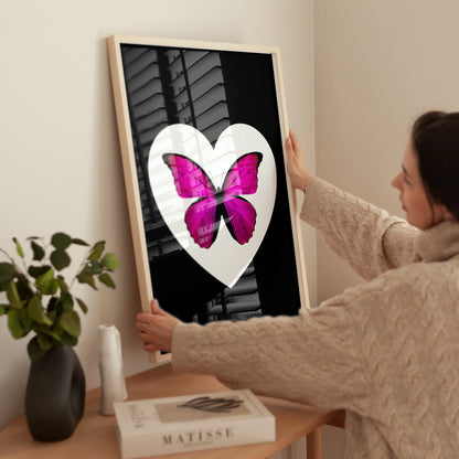 Personalised Butterfly Heart Print - Magic Posters