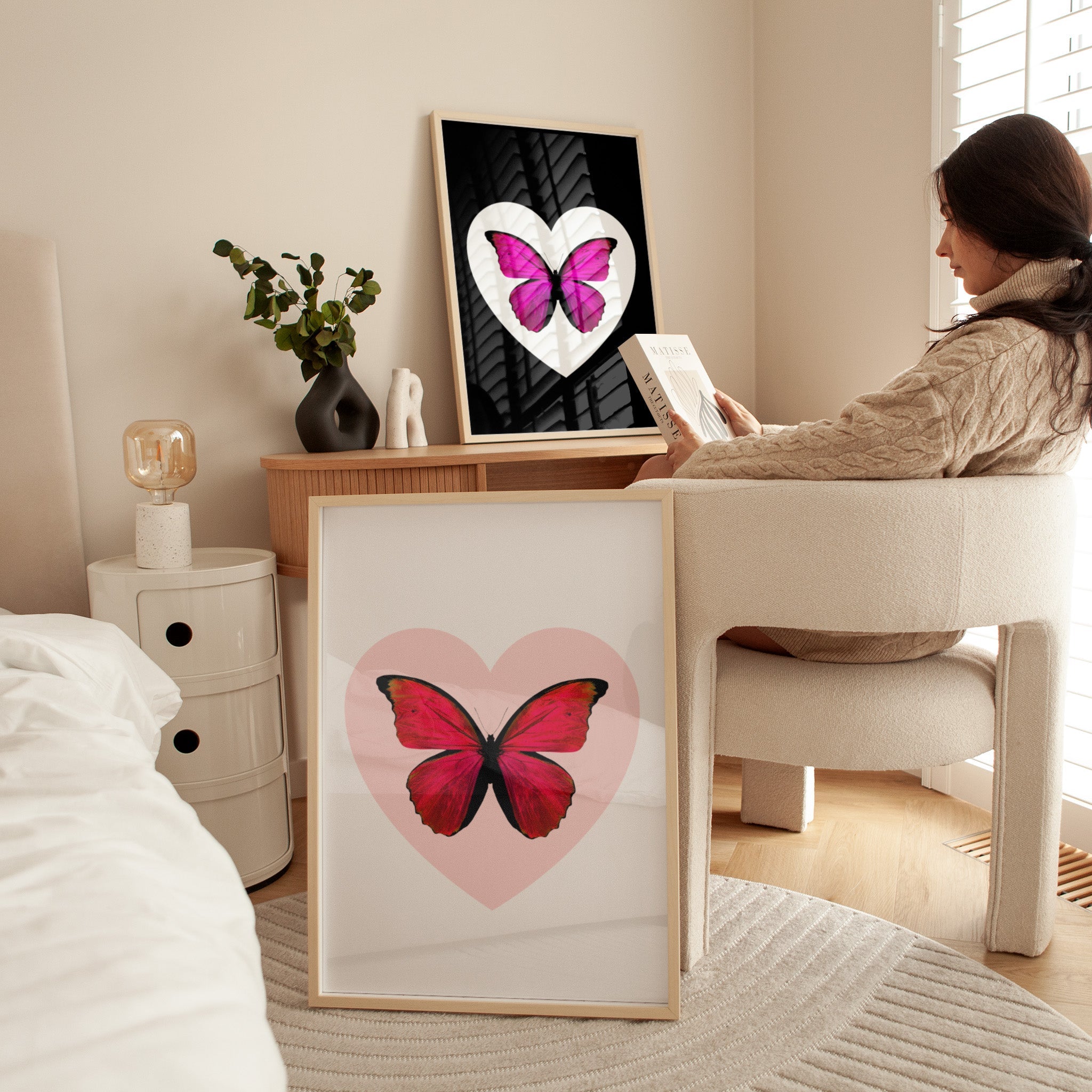 Personalised Butterfly Heart Print - Magic Posters