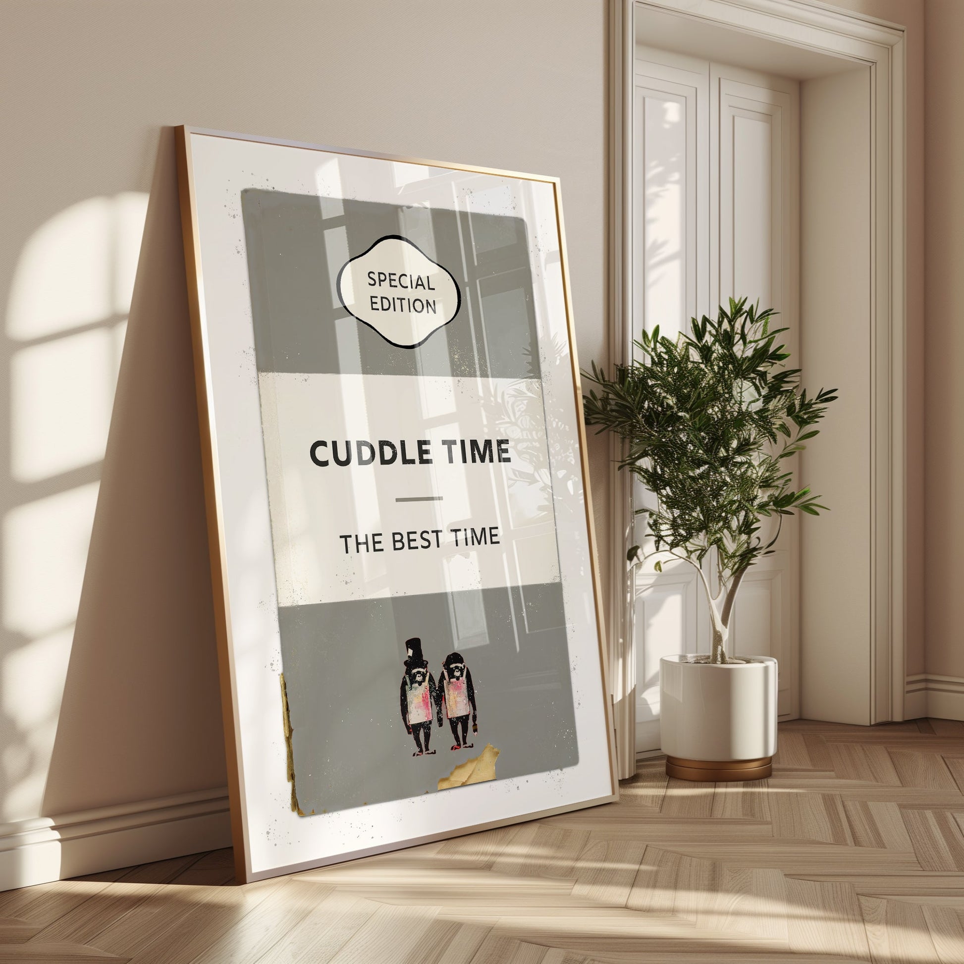 Personalised Cuddle Time Book Cover Art Print - Magic Posters