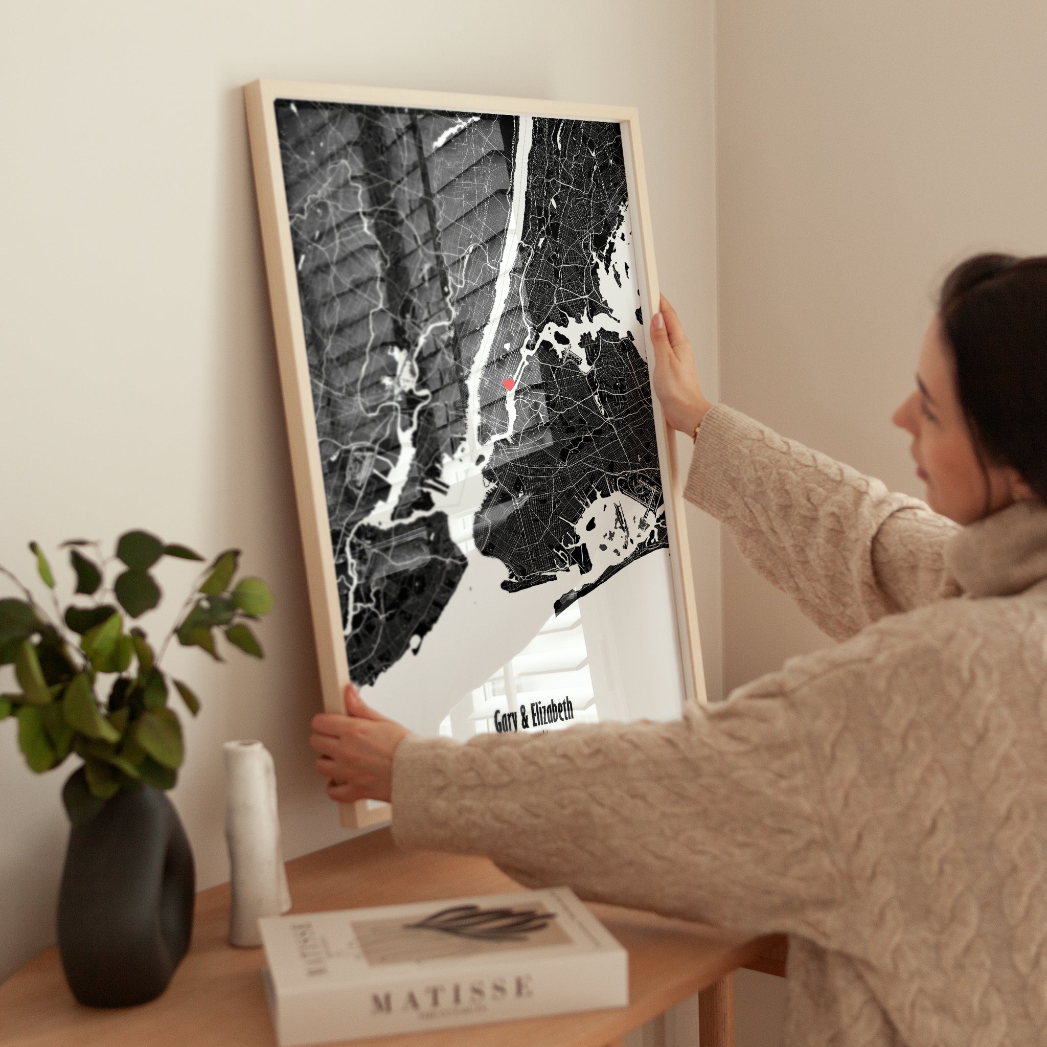 Personalised Mono City Map Print - Magic Posters