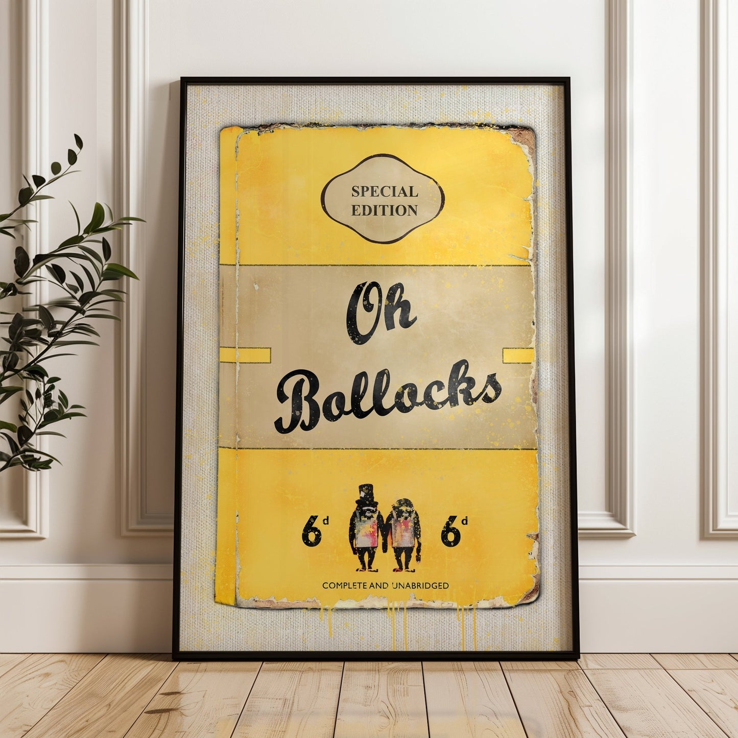 Personalised Oh Bollocks Book Cover Art Print - Magic Posters