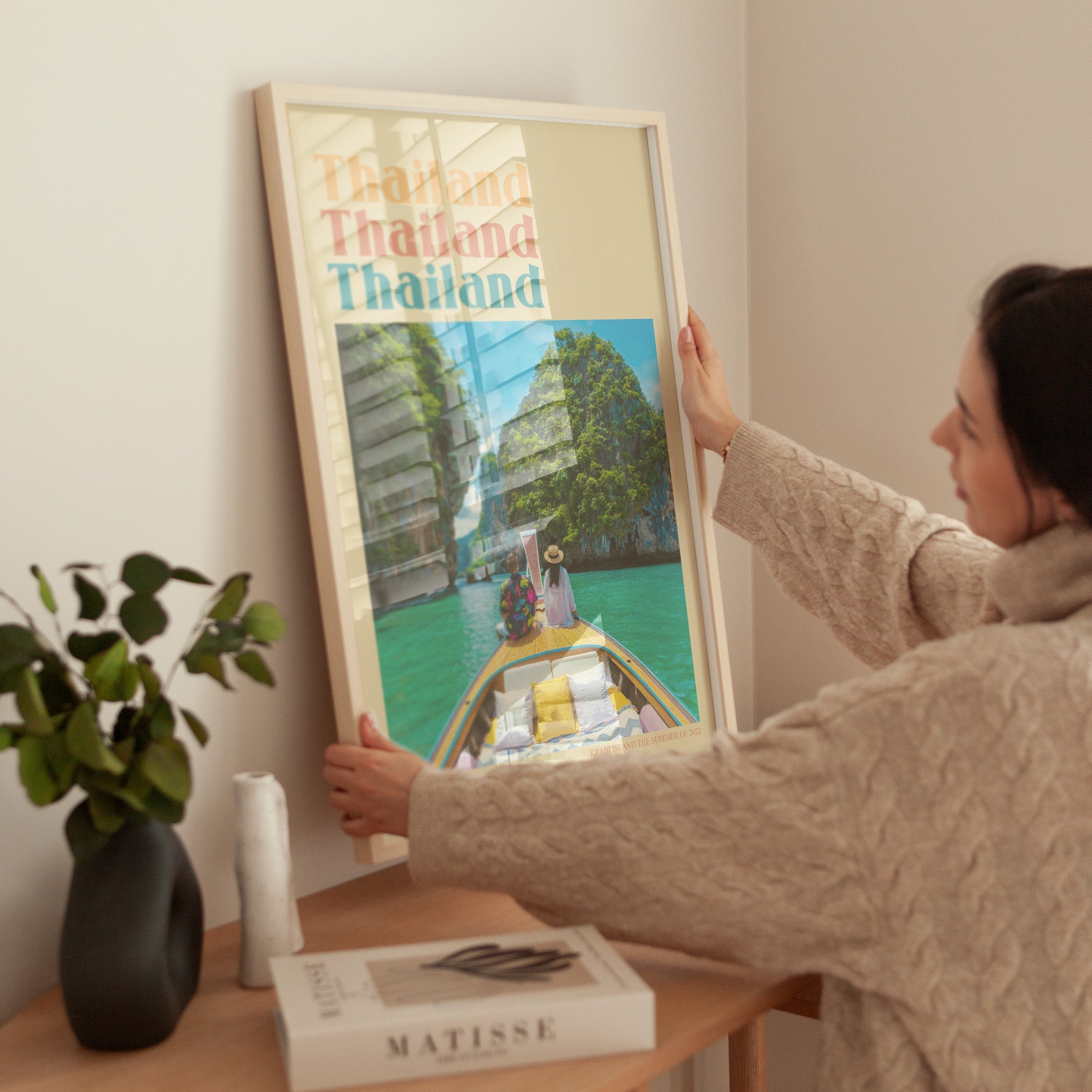 Personalised Retro Holiday Travel Photo Print - Magic Posters