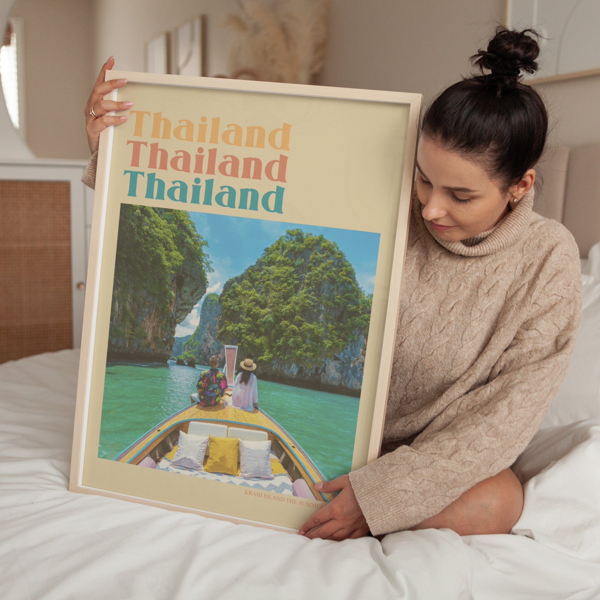 Personalised Retro Holiday Travel Photo Print - Magic Posters