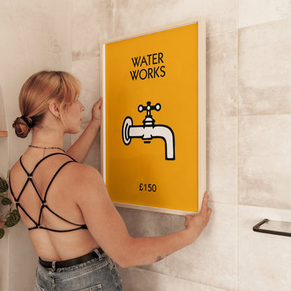 Personalised Water Works Bathroom Print - Magic Posters