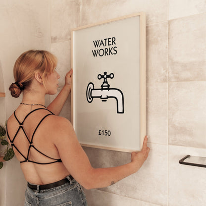 Personalised Water Works Bathroom Print - Magic Posters