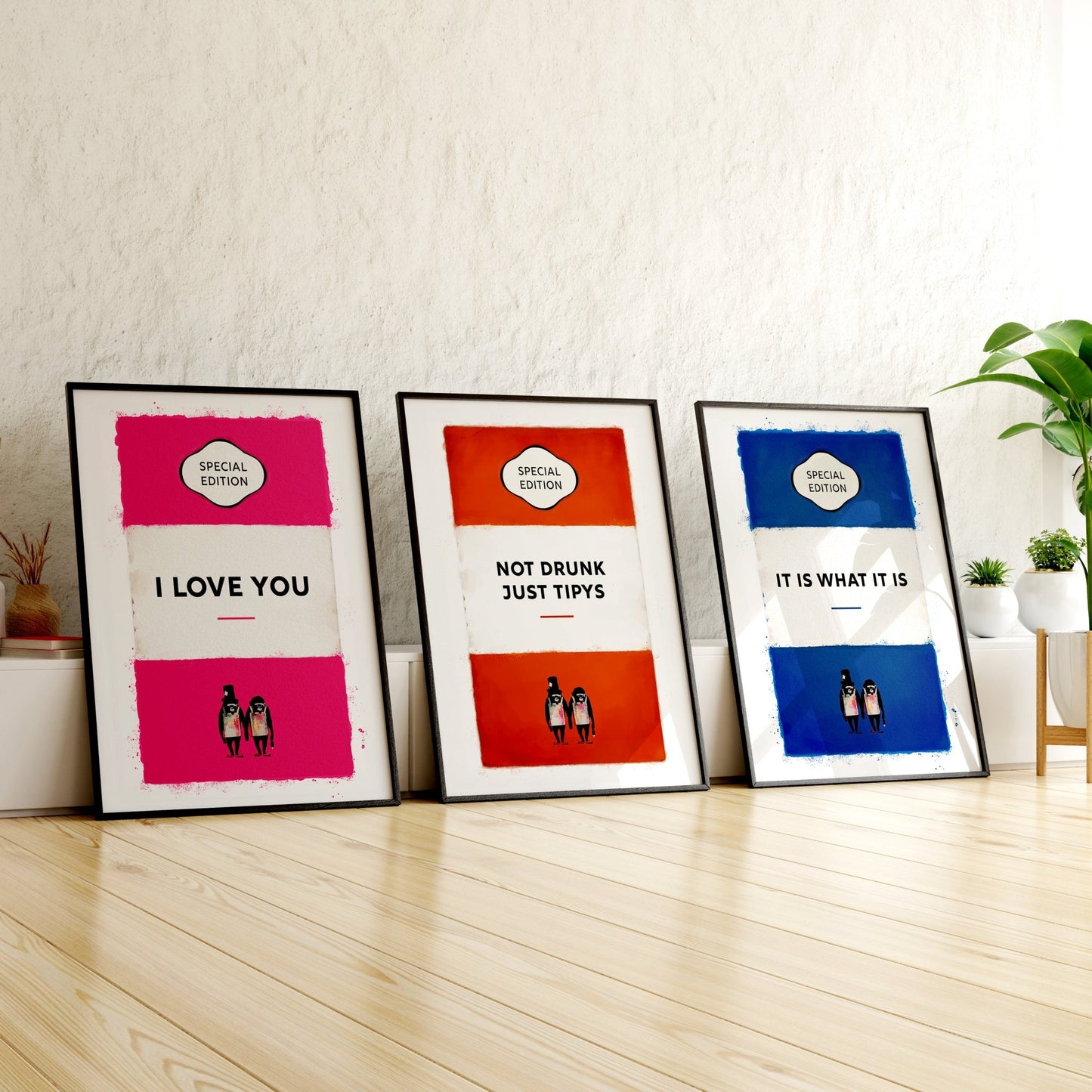 Personalised Watercolour Book Cover Set Of 3 Art Prints - Magic Posters