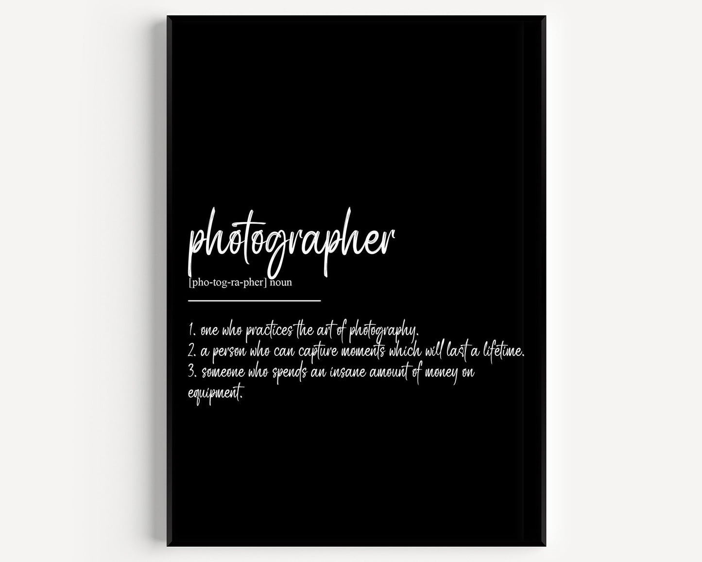 Photographer Definition Print - Magic Posters