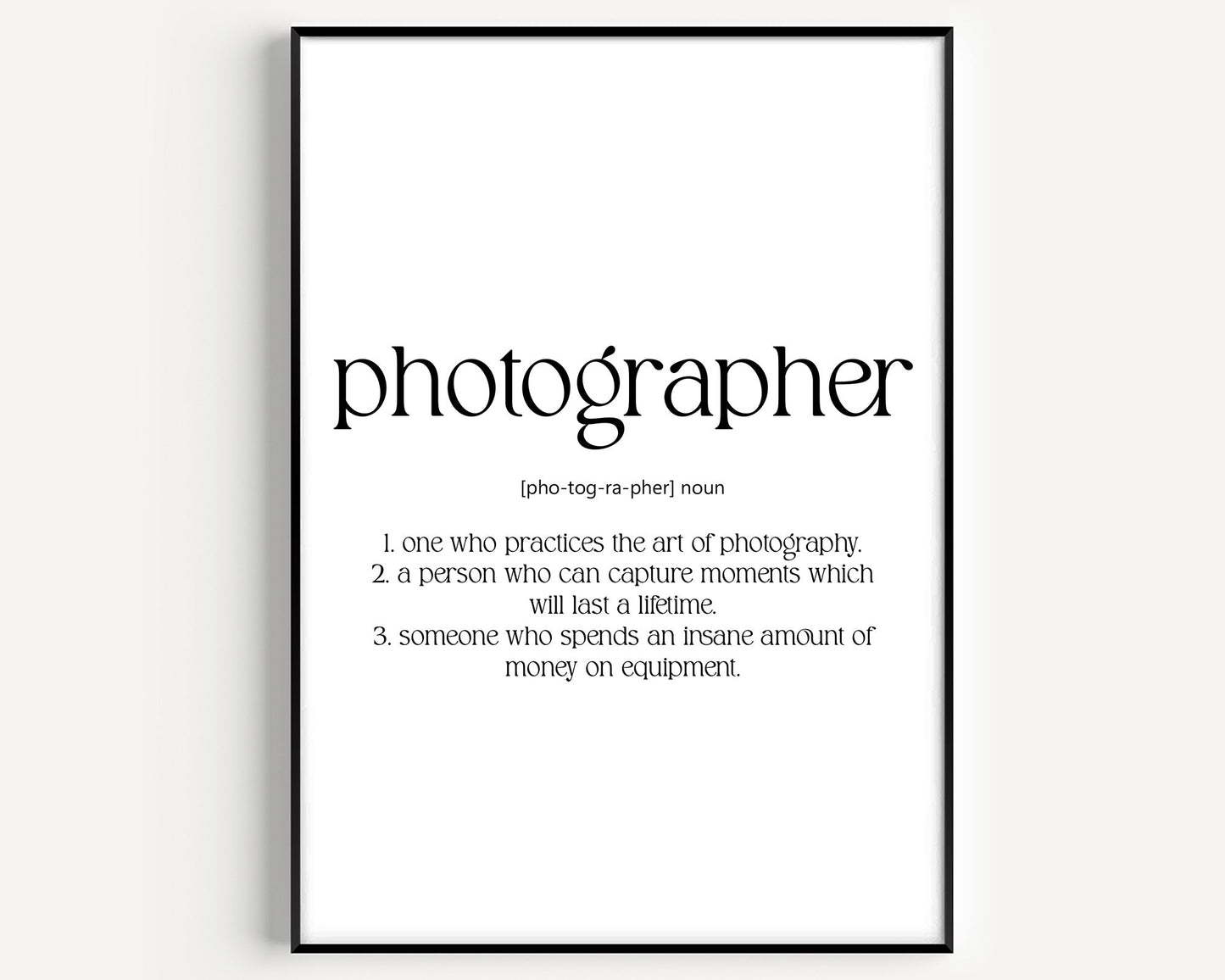 Photographer Definition Print - Magic Posters