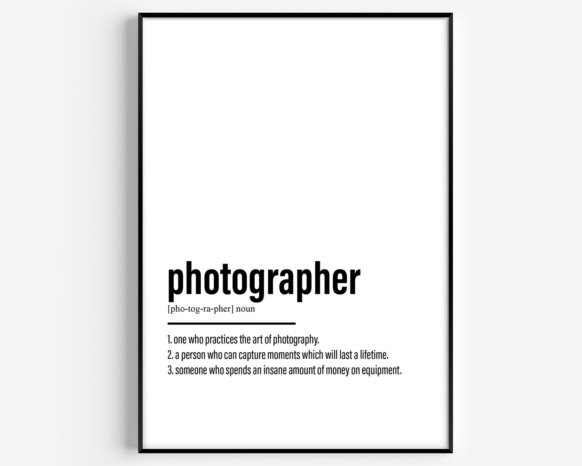 Photographer Definition Print - Magic Posters