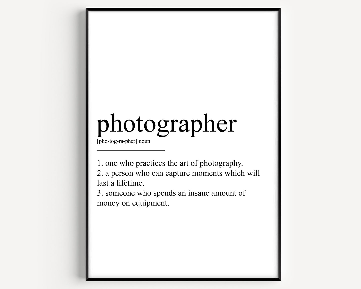 Photographer Definition Print - Magic Posters