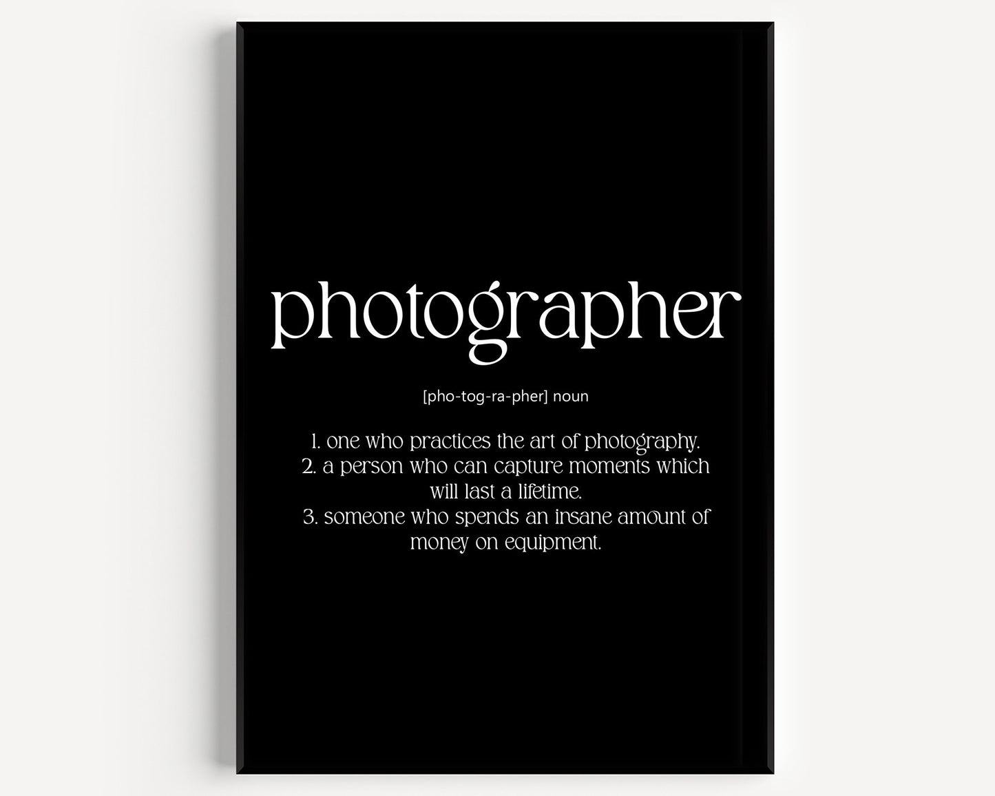 Photographer Definition Print - Magic Posters