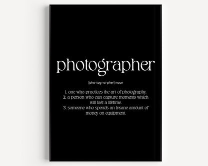 Photographer Definition Print - Magic Posters