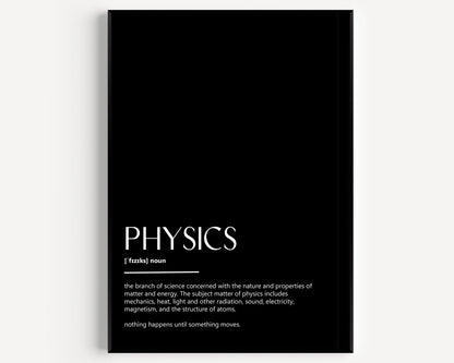 Physics Definition Print - Magic Posters